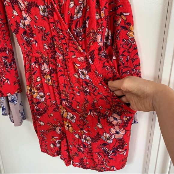 Boho Bell Sleeve Romper with Pockets - Picture 7 of 7